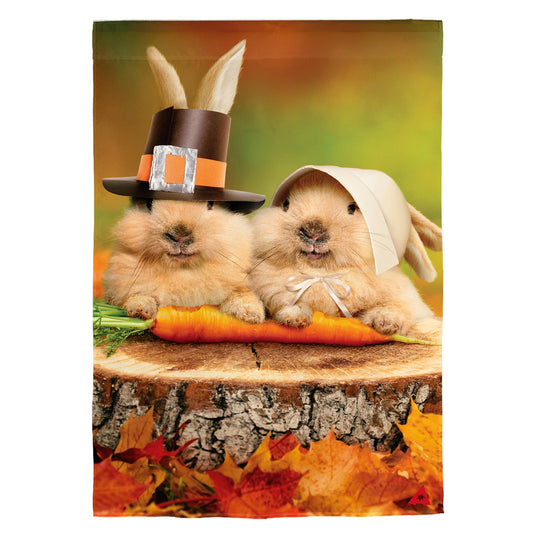 Bunny Pilgrims Suede House Flag