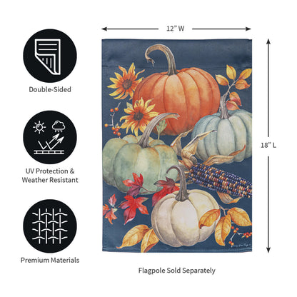 All Things Pumpkins Suede Garden Flag