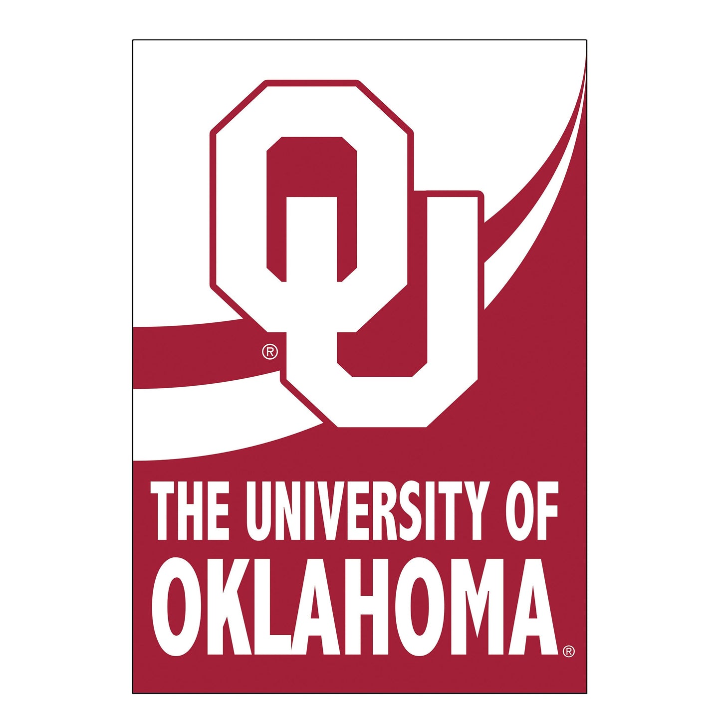 University of Oklahoma Burlap Flag GDN Size