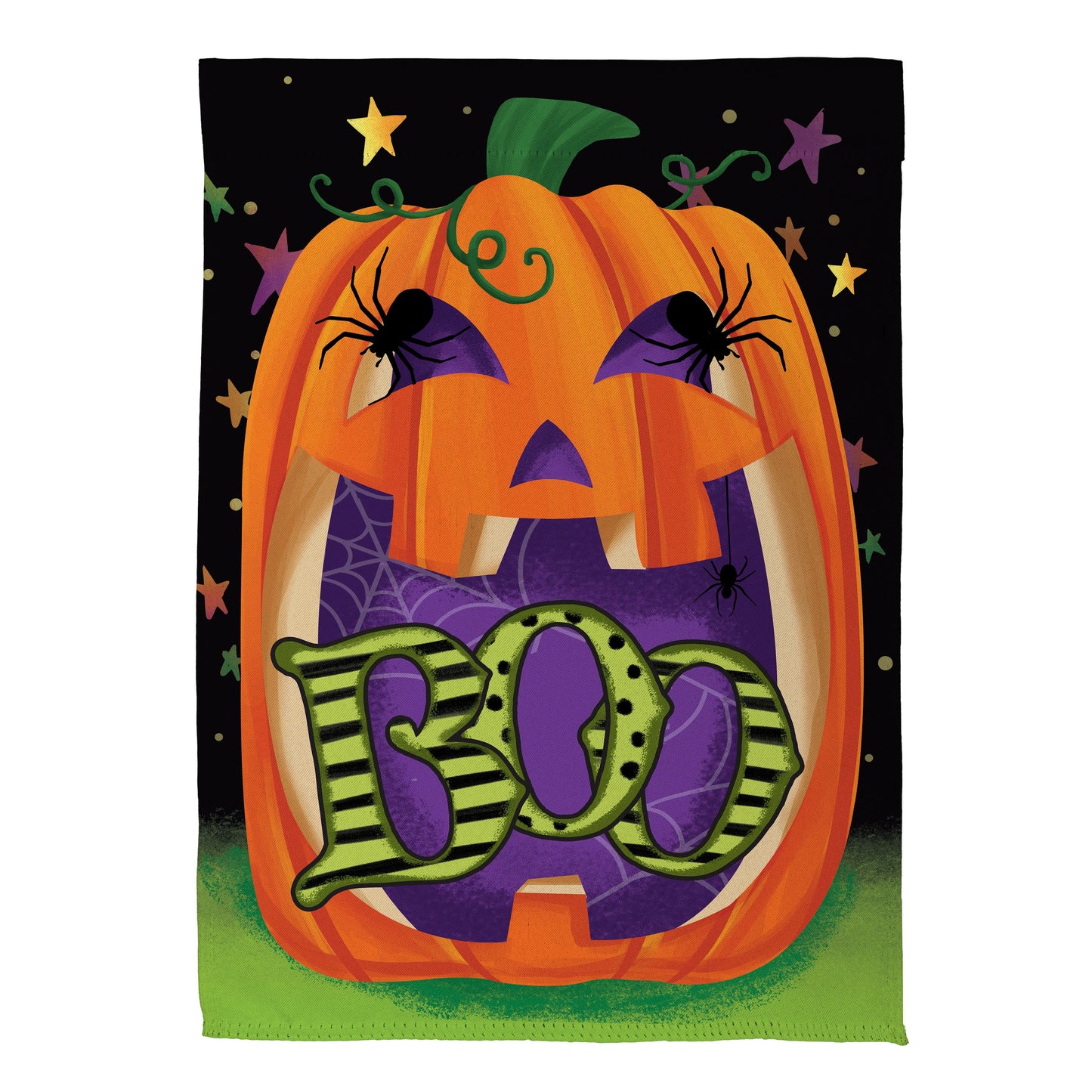 Boo Jack Pumpkin Suede House Flag