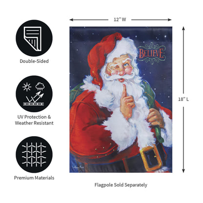 Believe Suede Garden Flag