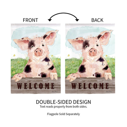 Spotted Pig Garden Suede Flag