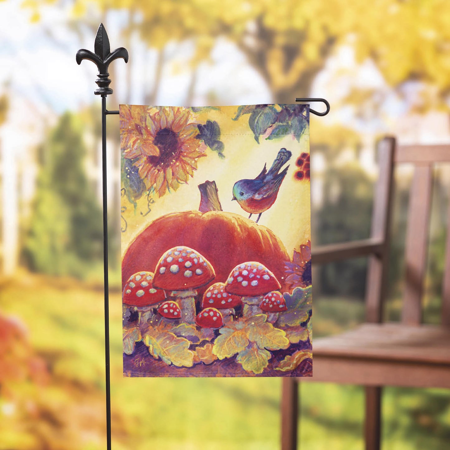 Autumn Light Suede Garden Flag