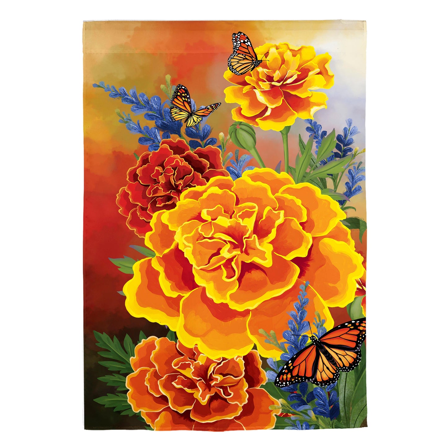 Mariposa Melody Burlap Garden Flag