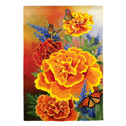 Mariposa Melody Burlap Garden Flag