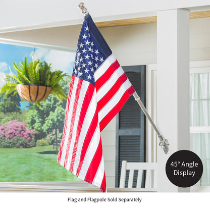 2-Position Aluminum House Flag Bracket, Aluminum Finish