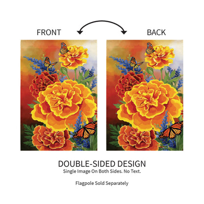 Mariposa Melody Burlap Garden Flag