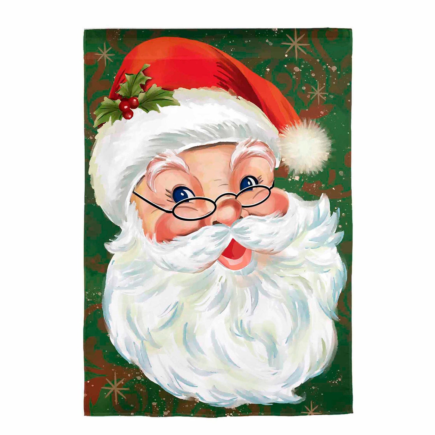 Merry Santa Applique House Flag
