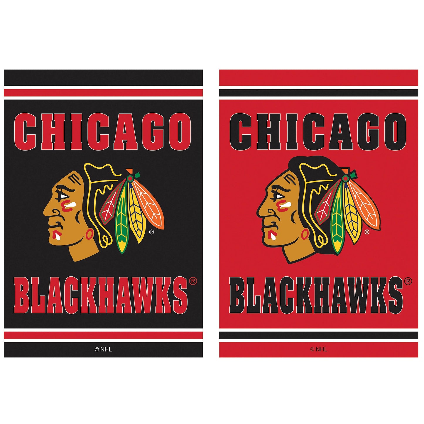 Chicago Blackhawks Embossed Suede House Flag