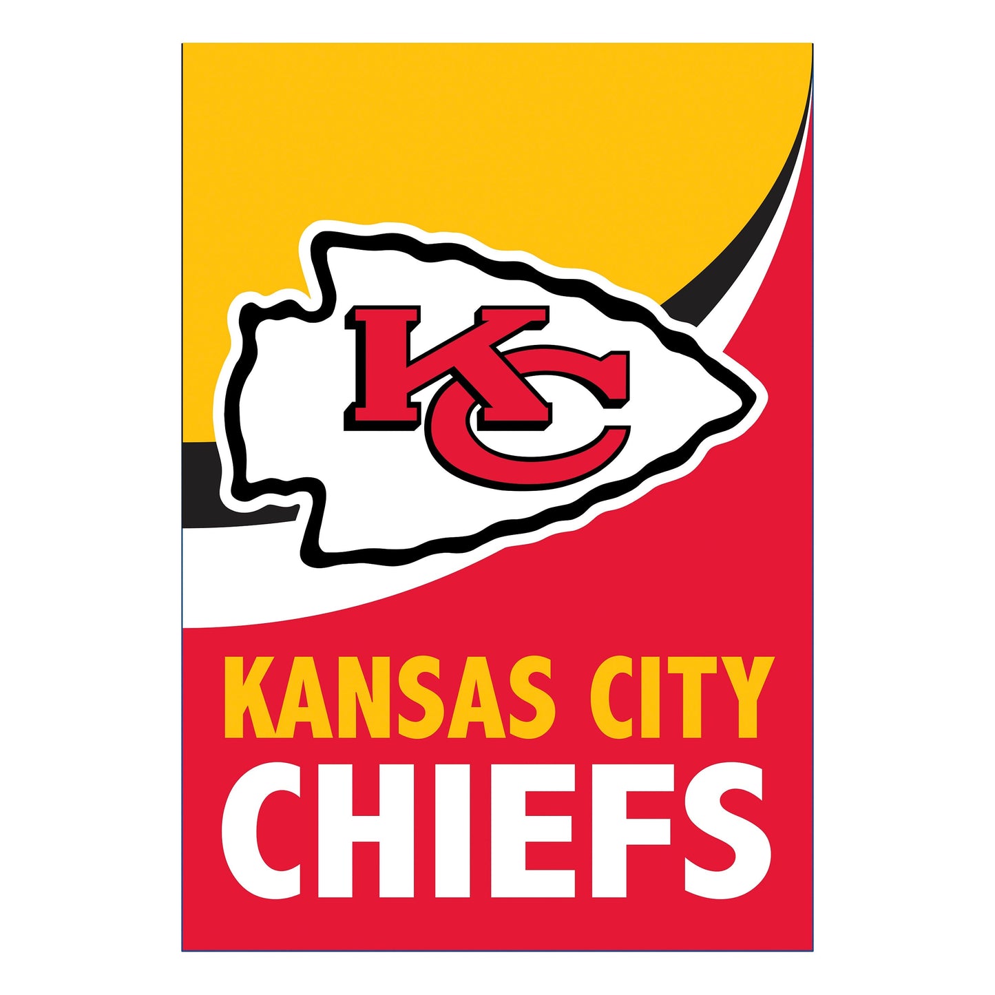 Kansas City Chiefs Burlap Flag House Size