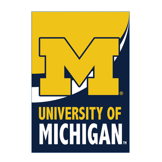 University Of Michigan Burlap House Flag