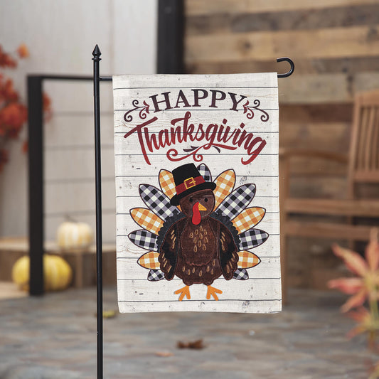 Pilgrim Turkey Garden Burlap Flag