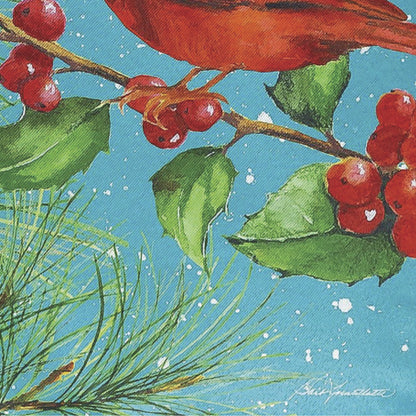 Cardinal Couple Suede Garden Flag