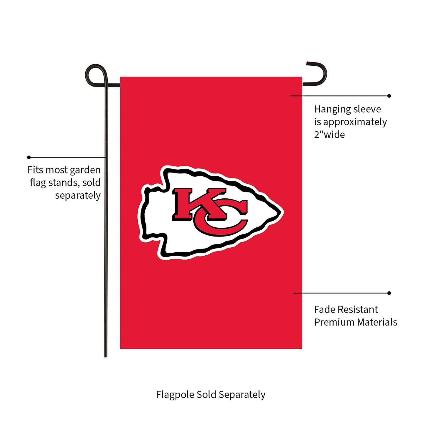 Applique Flag, Gar., Kansas City Chiefs