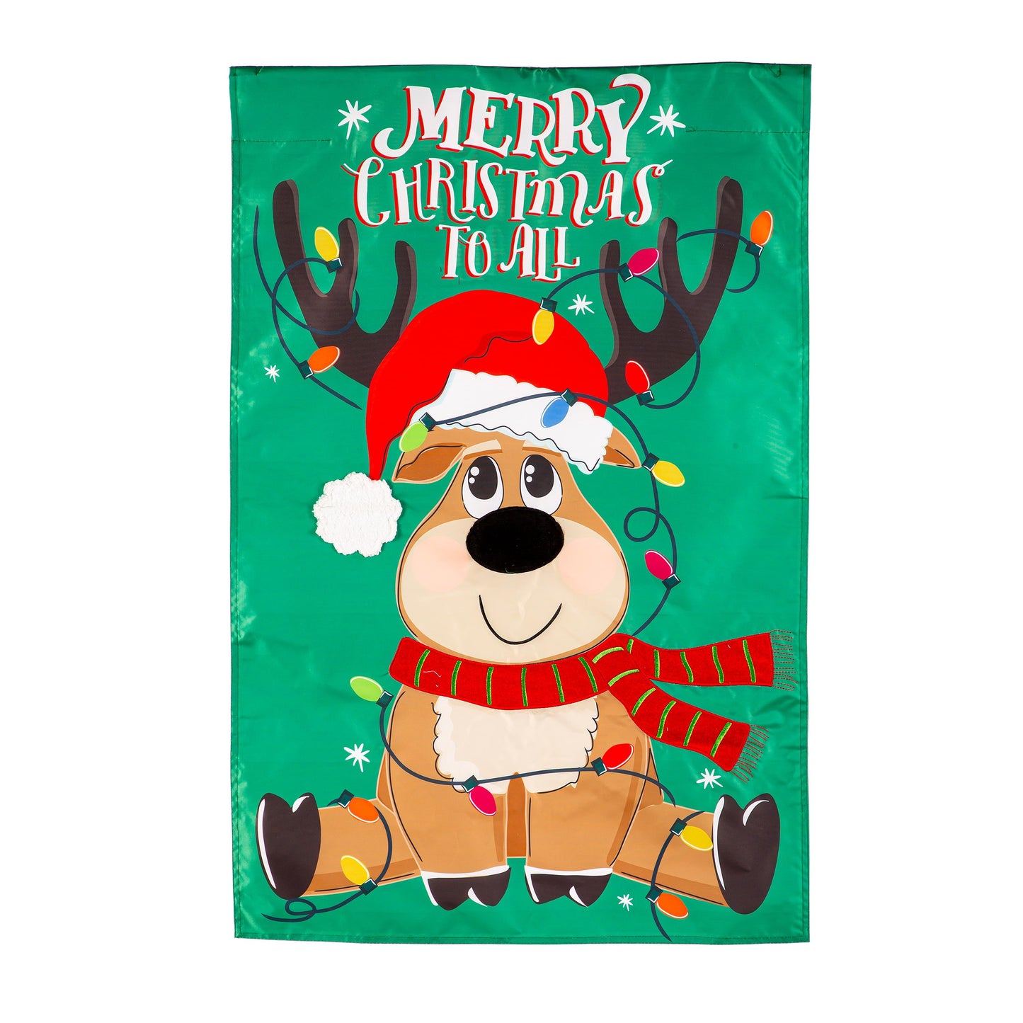 Merry Christmas to All Applique House Flag