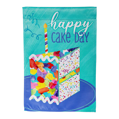 Birthday Party Reversible Suede Garden Flag