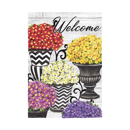 Fall Topiary Suede Garden Flag