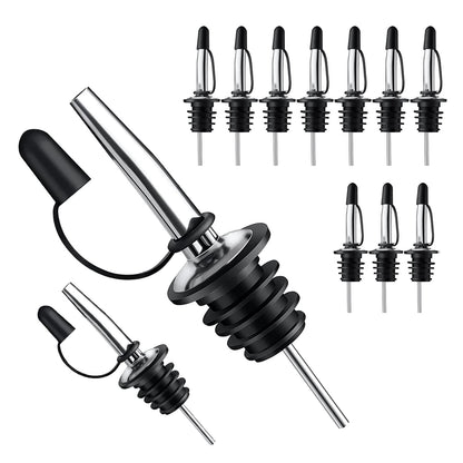 12 Pack Stainless Steel Classic Bottle Pourers