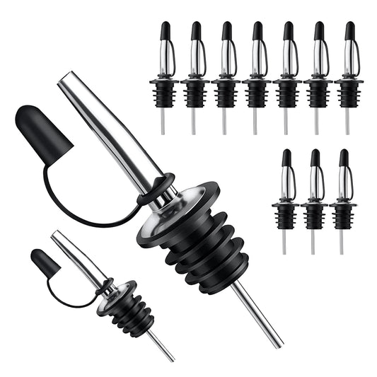 12 Pack Stainless Steel Classic Bottle Pourers