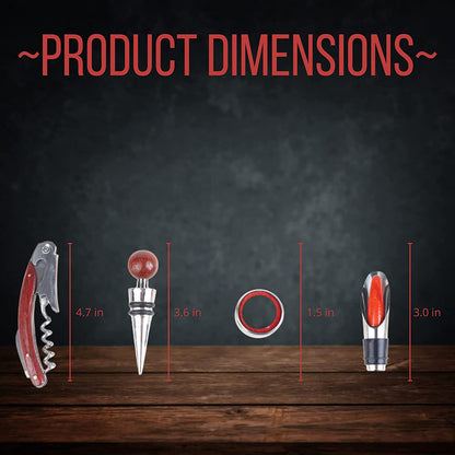 Wine Accessories Set Of 4 Pcs Bottle Opener