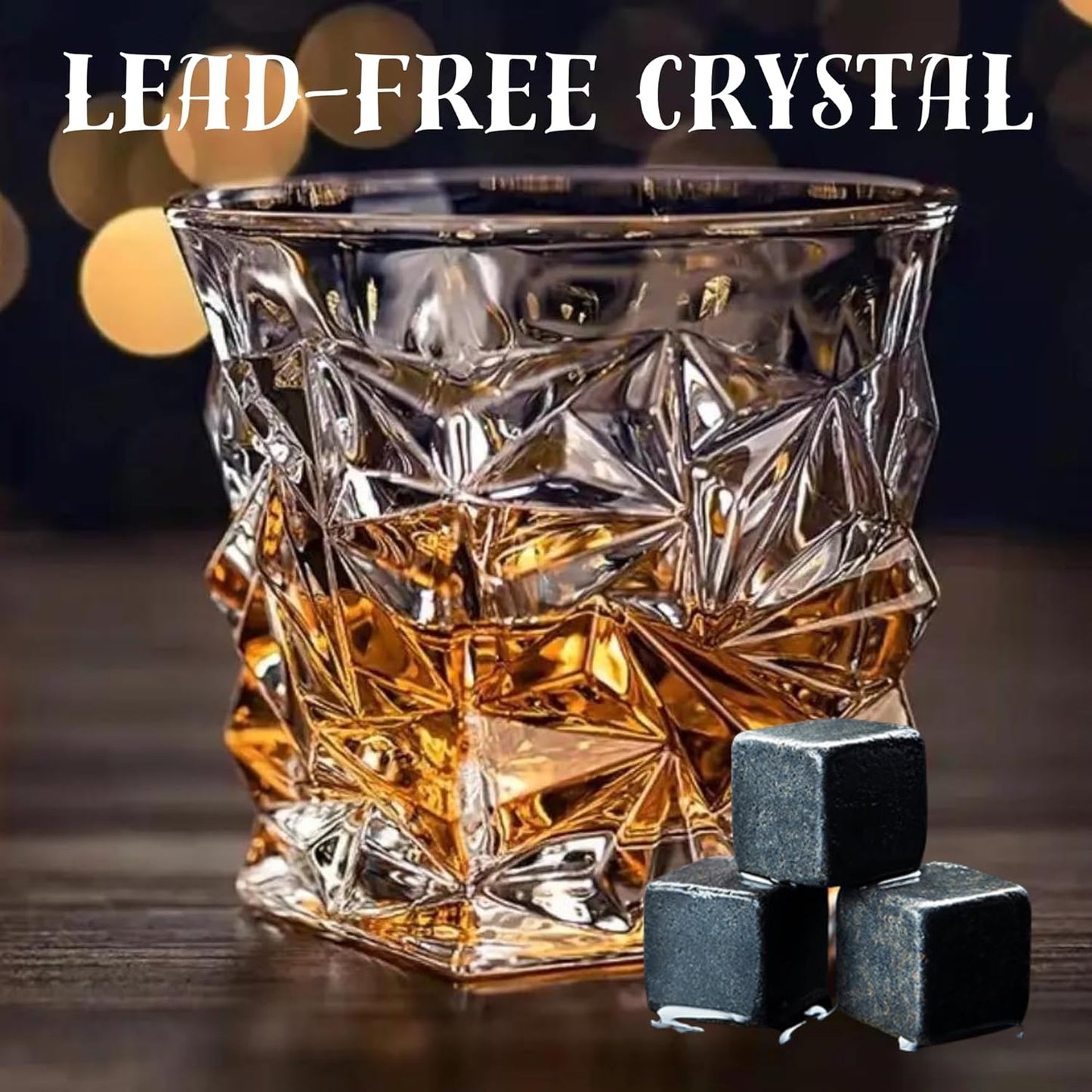 Whiskey Glasses 9oz Premium Scotch Glasses Set of 2 - Old Fashioned Whiskey