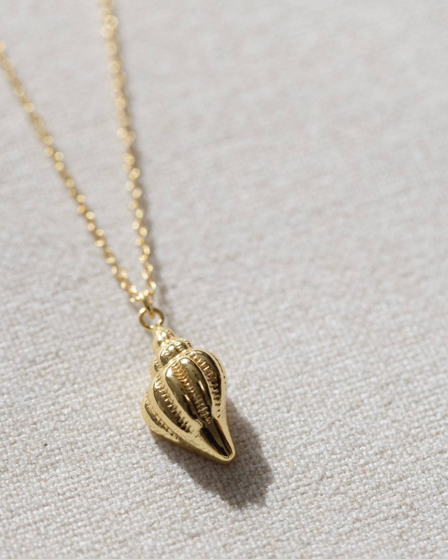Gold Conch Shell Necklace
