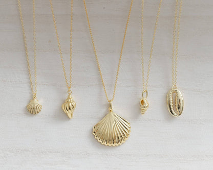 Gold Conch Shell Necklace