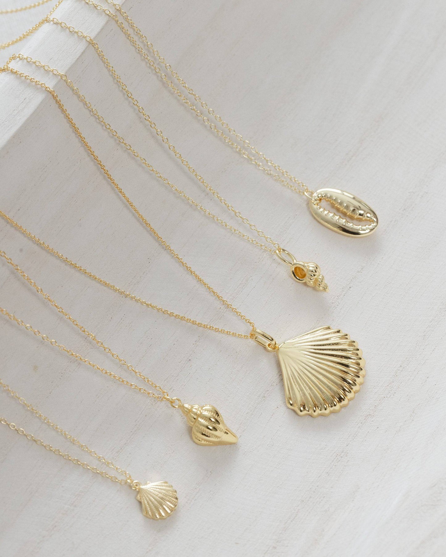 Gold Conch Shell Necklace
