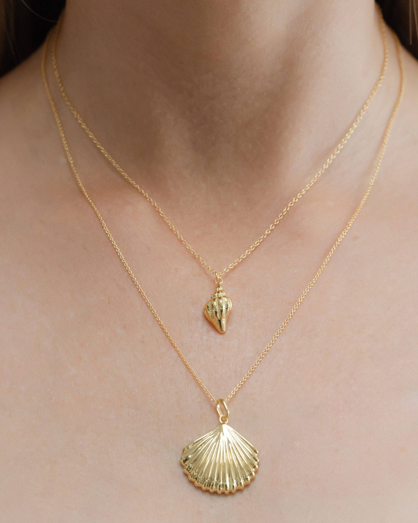 Gold Conch Shell Necklace
