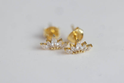 Crystal Crown Studs
