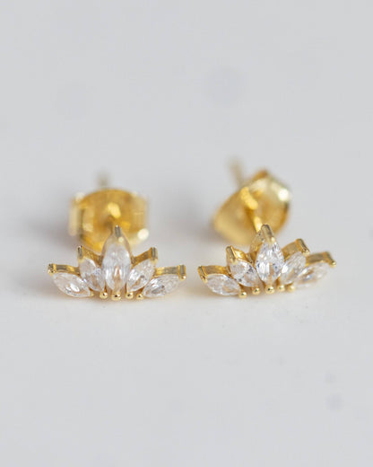 Crystal Crown Studs