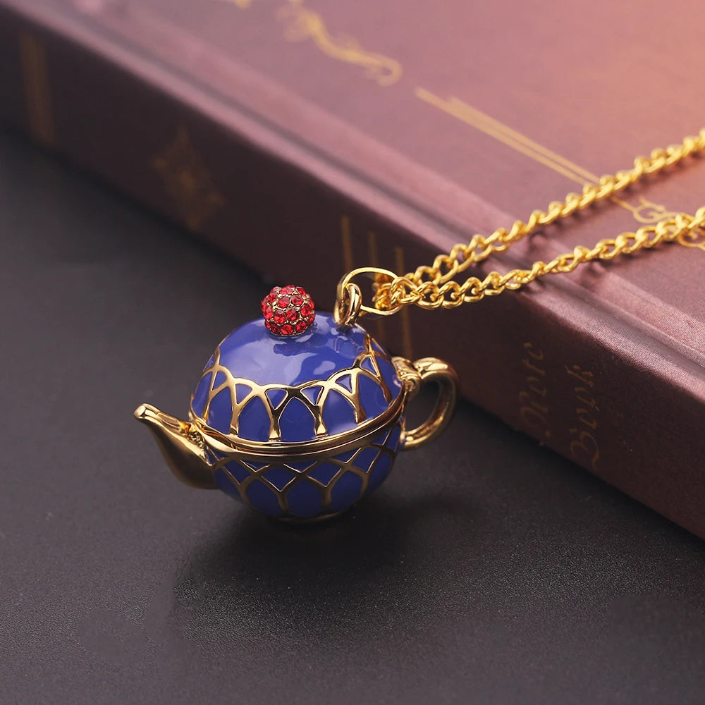 Sweater Chain Teacup Necklace