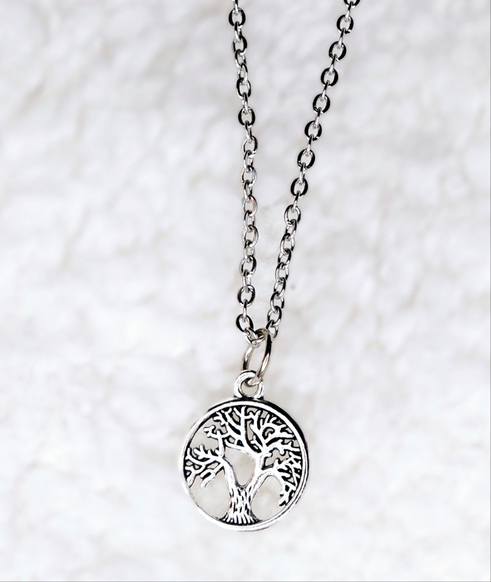 Signature "For the Trees" Petite Silver Necklace - Plants 5 Trees