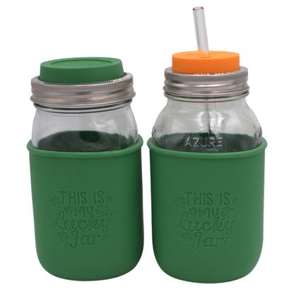 "This is My Lucky Jar" *Limited Edition* St Patrick's Day Laser Engraved Quart Sleeve