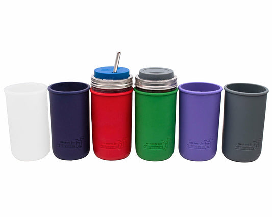 Silicone Sleeve for Pint &amp; Half 24oz Ball Mason Jars