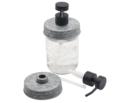 Matte Black Soap Pump Lid Kit for Mason Jars