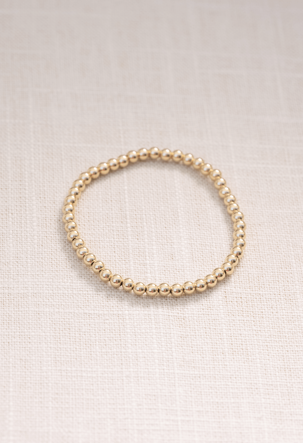 4mm gold ball bracelet