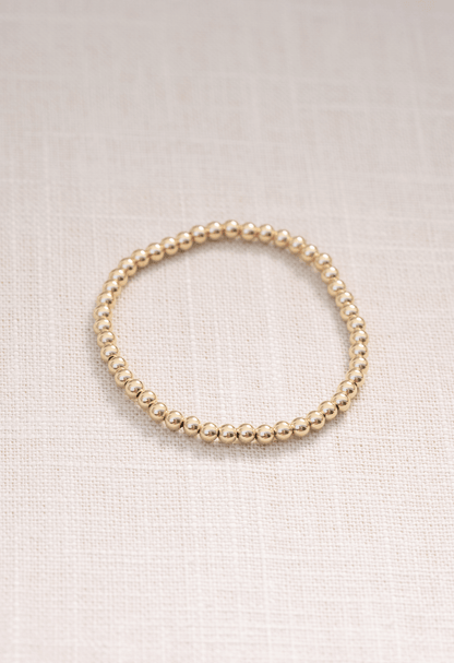 4mm gold ball bracelet