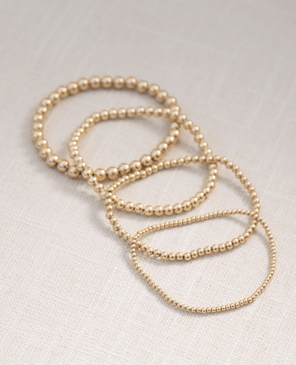 4mm gold ball bracelet