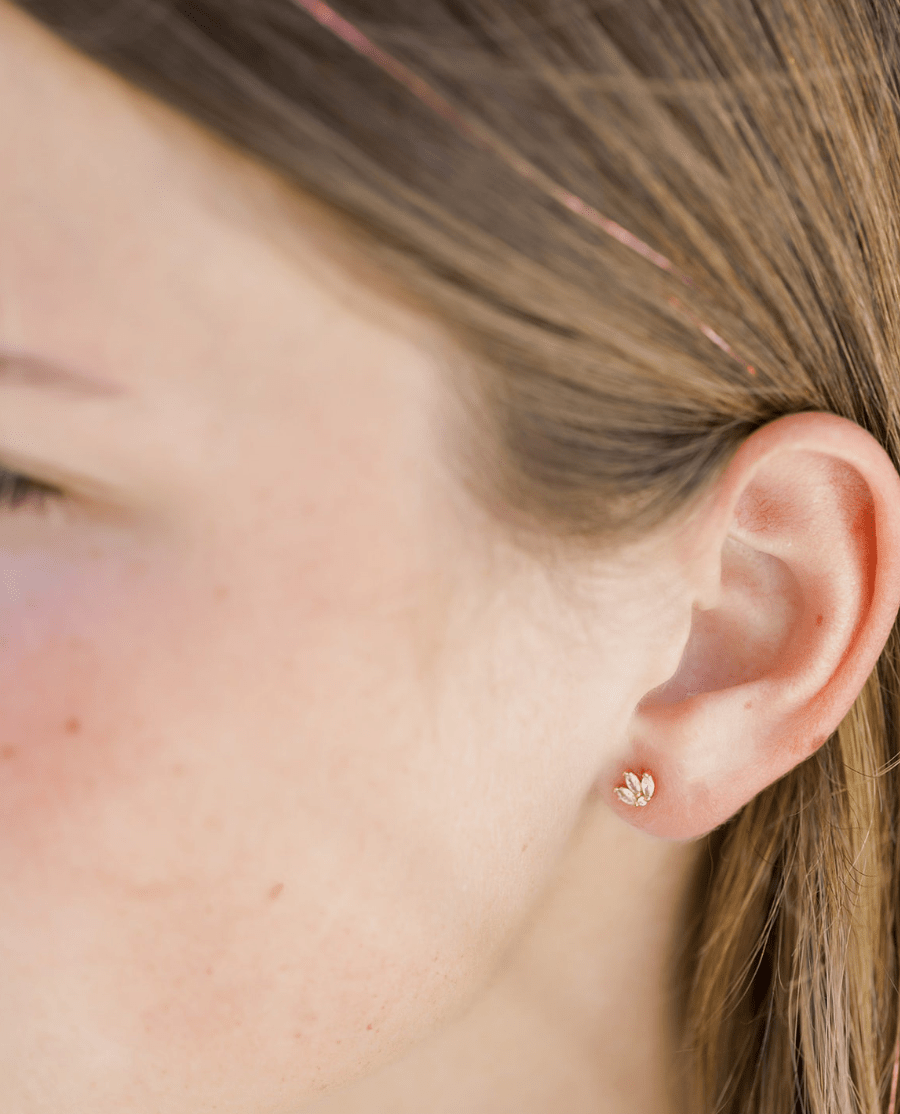Crystal Flower Studs