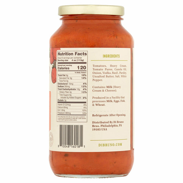 Vodka Cream Tomato Sauce