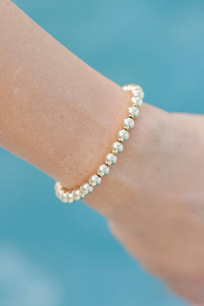 6mm gold ball bracelet