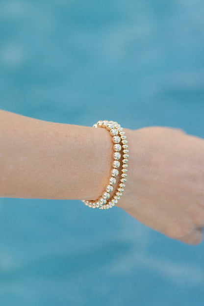 6mm gold ball bracelet