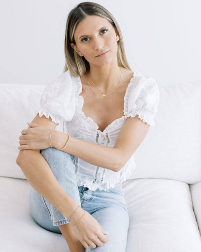 Gold Crystal Rainbow Necklace