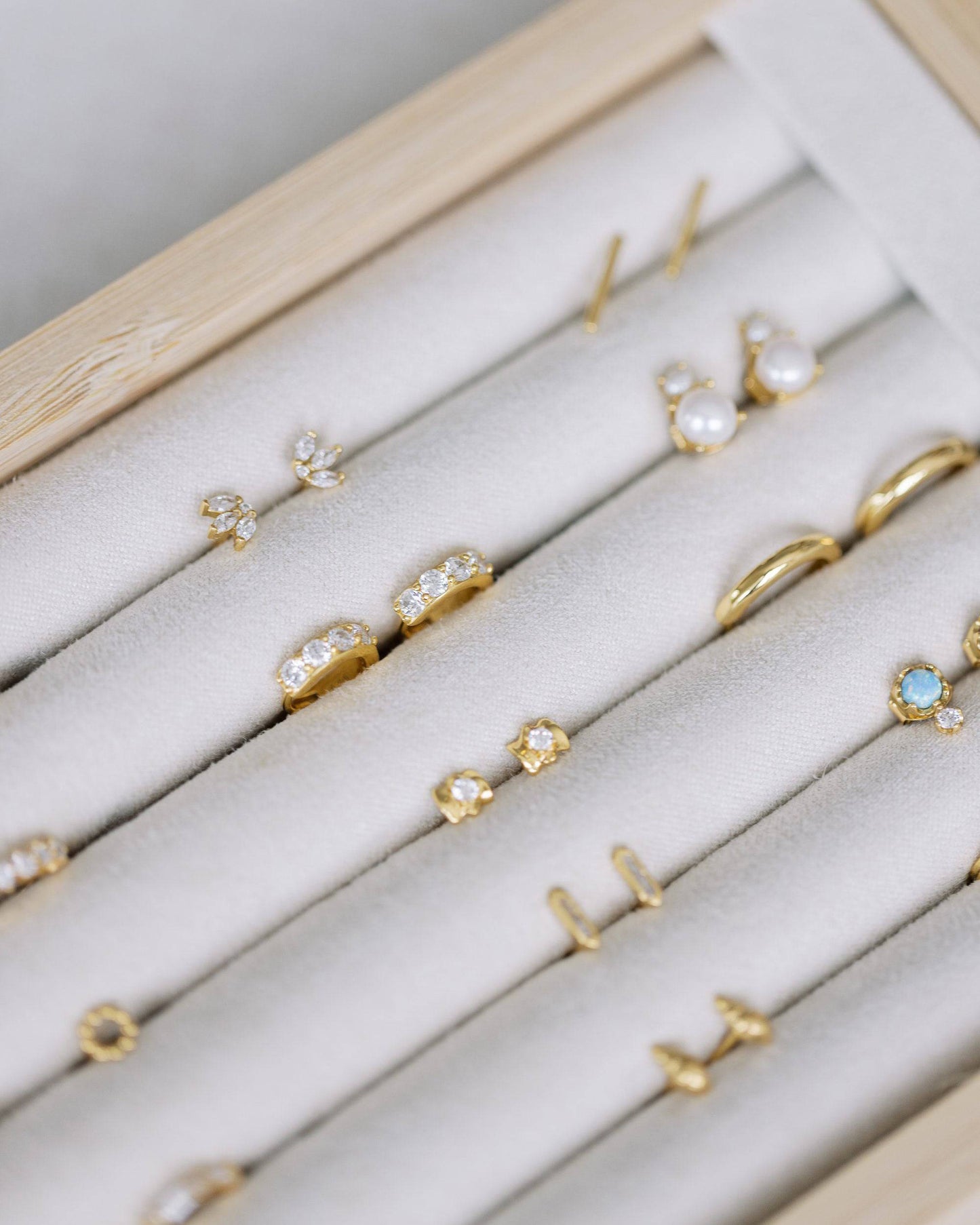 Crystal Flower Studs