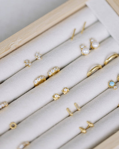 Crystal Flower Studs