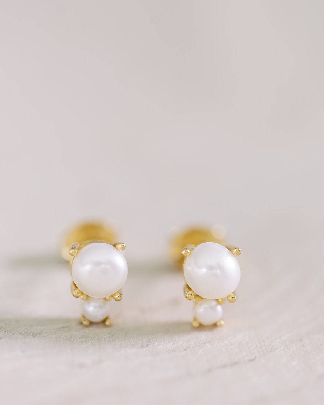 Double Pearl Studs