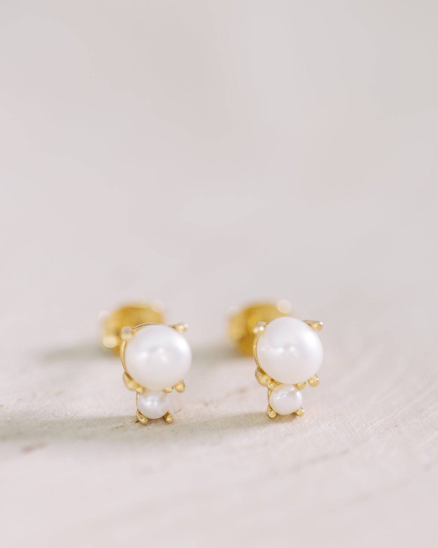 Double Pearl Studs