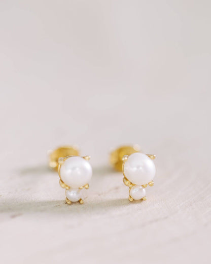 Double Pearl Studs