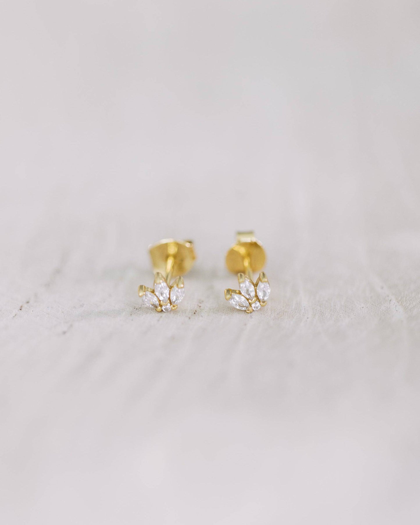 Crystal Flower Studs